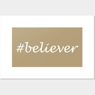 Believer Word - Hashtag Design Posters and Art
